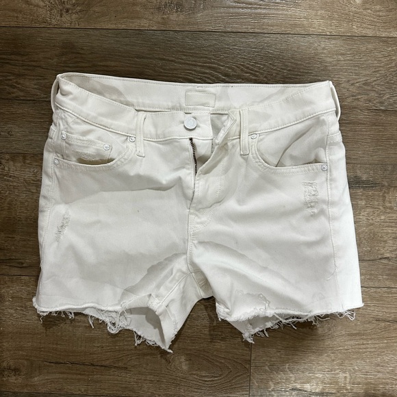 MOTHER Teaser Rolled Short in cracked slipper (white), size 25 - Picture 3 of 4